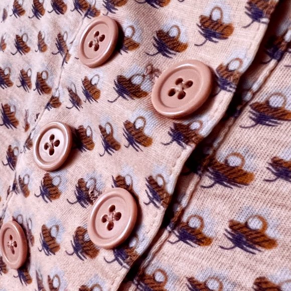 Marc Jacobs Women's Long Sleeve Graphic Novelty Print Henley T-Shirt Size Medium - Picture 5 of 12